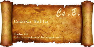 Csonka Bella névjegykártya
